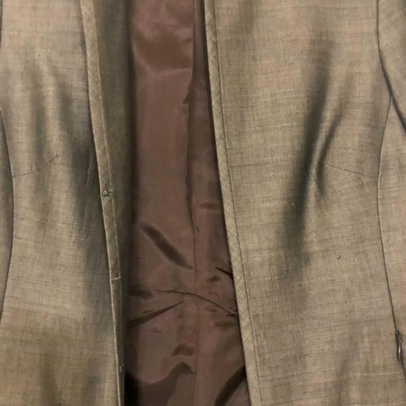 Kenneth Cole‎ bronze metallic silk shantung look slim fit modern blazer Size 2 - Picture 12 of 16